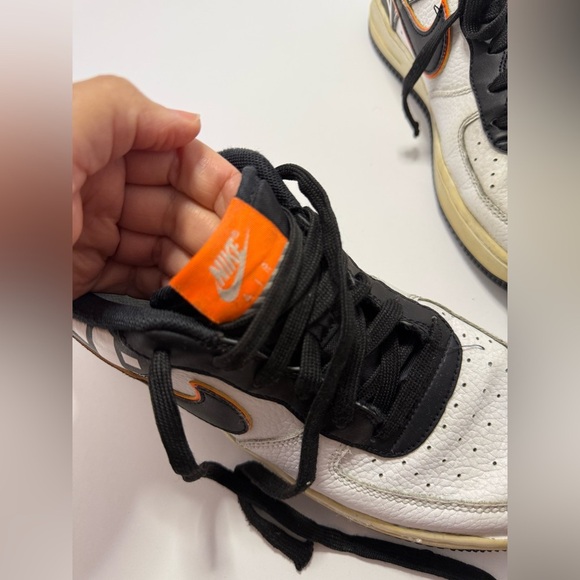 Nike Air Force 1 '07 LV8 'White Black Orange' Sneakers 823511-104 - Picture 8 of 9